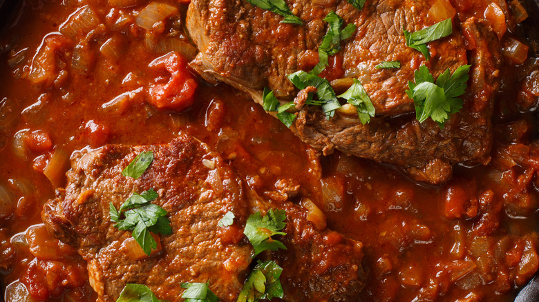 Pot of Swiss steak