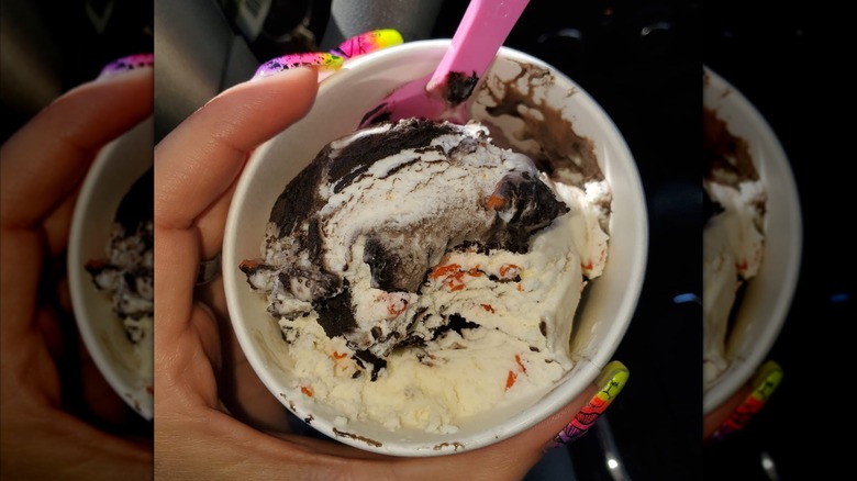 Spicy and Spooky scoop in cup