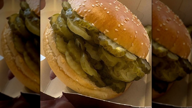 Burger King UK Pickle Monster burger