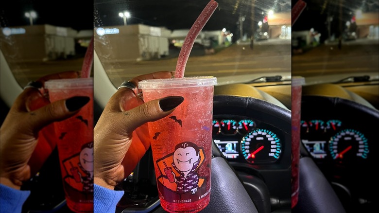hand holding Burger King Vampire's Bite