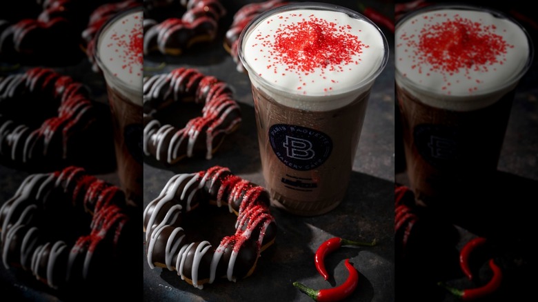 ghost pepper mochi donuts and cocoa
