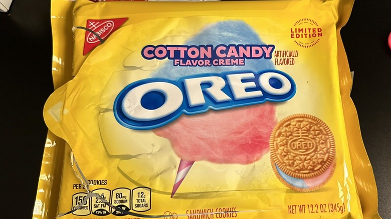 package of cotton candy Oreos