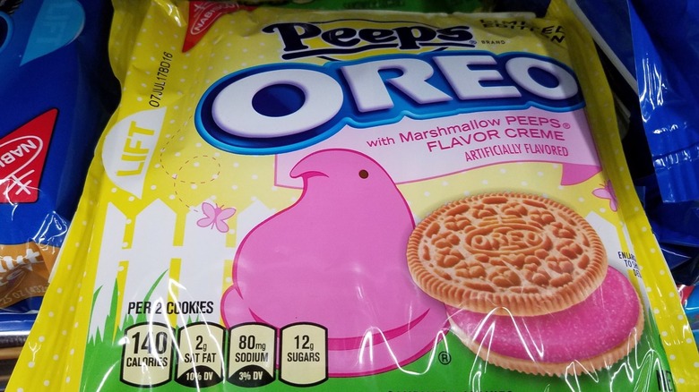 package of Peeps flavored Golden Oreo