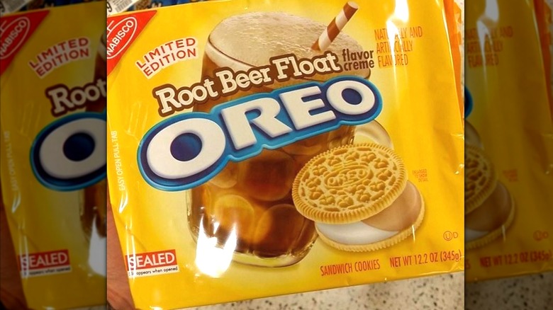 package of root beer float Oreos