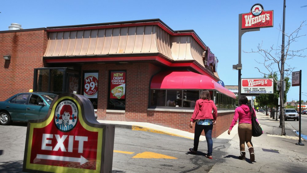 Wendy's with customers
