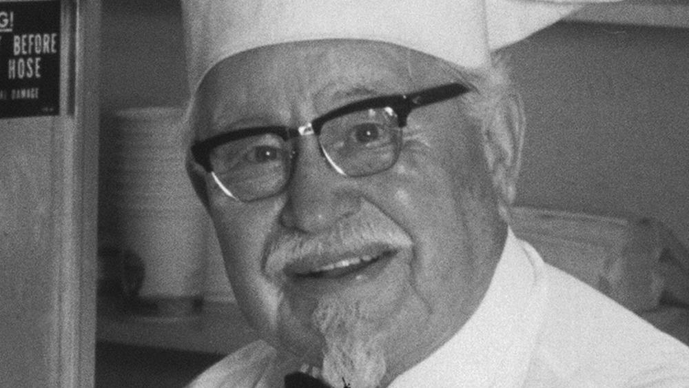 Colonel Sanders, founder of KFC, close-up