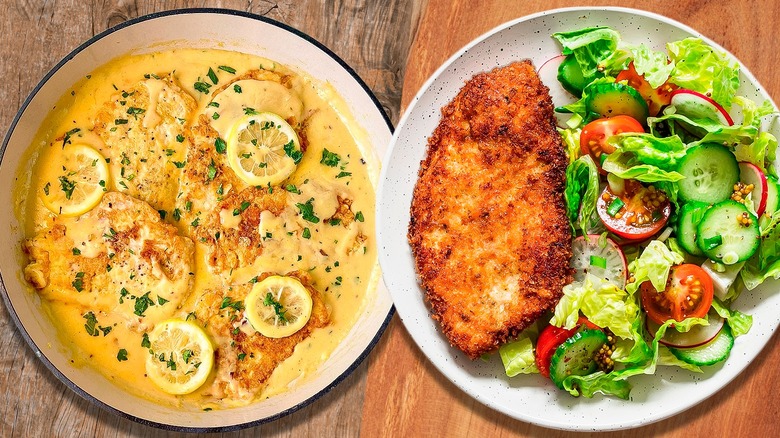 Chicken Milanese and chicken Francese