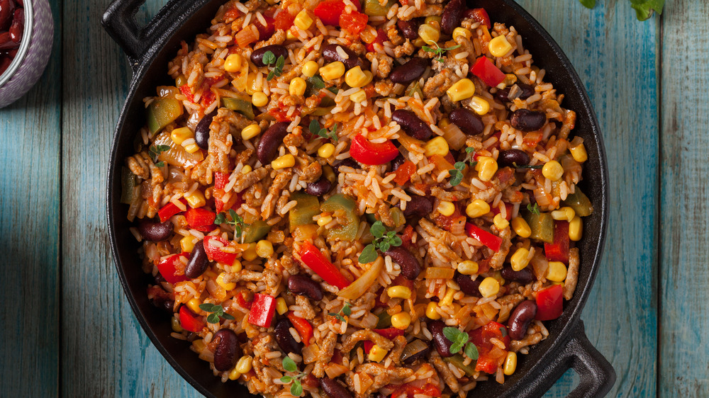 Mexican rice skillet
