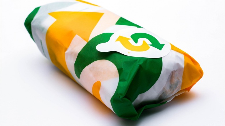 wrapped Subway sandwich