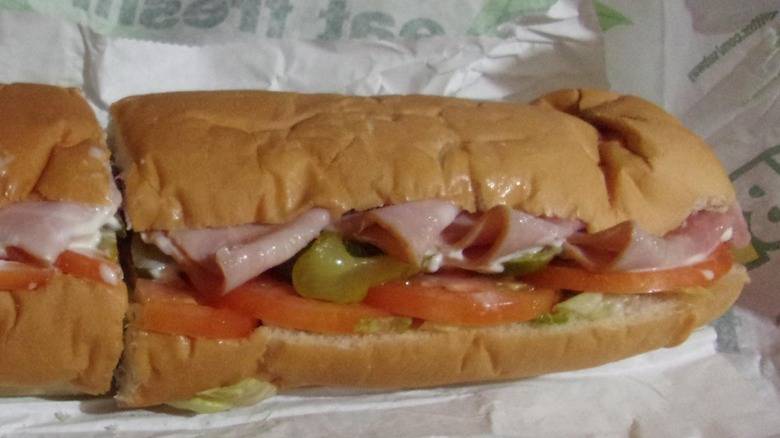 Subway black forest ham sub