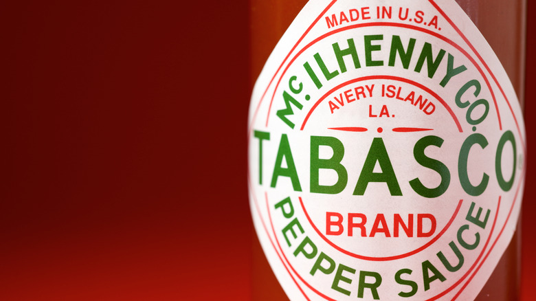 Tabasco sauce label