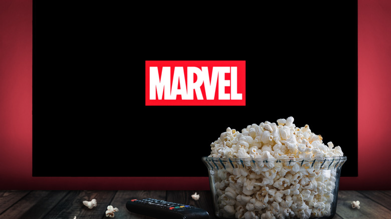 Marvel movie on the television