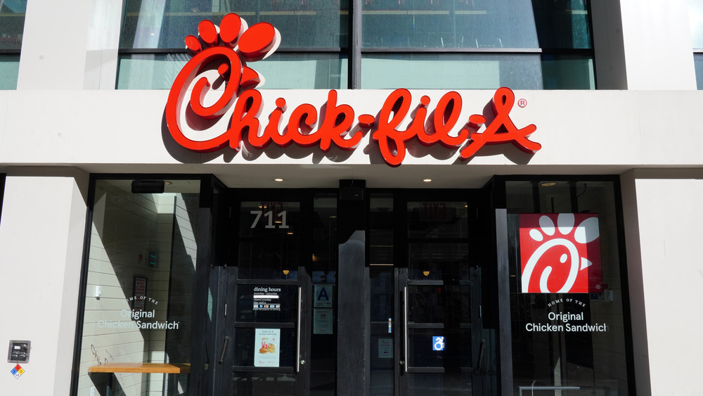 The exterior of a Chick-fil-A outlet