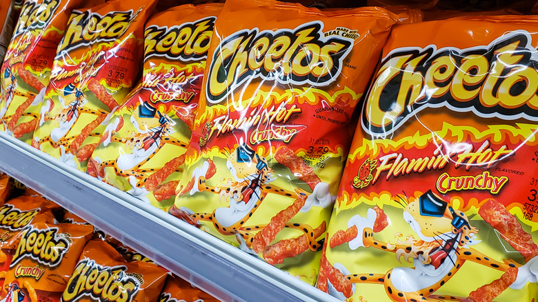 Cheetos on grocery store shelves