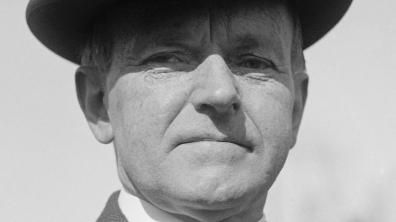 Calvin Coolidge wearing hat