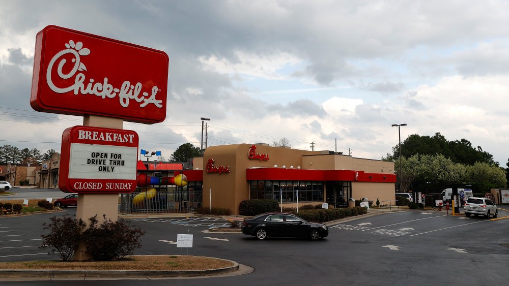 Chick-fil-A sign and location