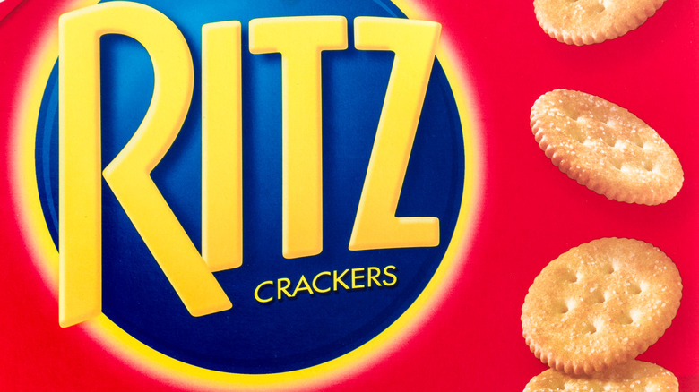 a red box of ritz crackers