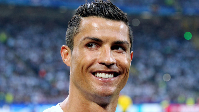 Cristiano Ronaldo smiles