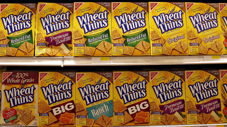 Wheat Thins on shelf