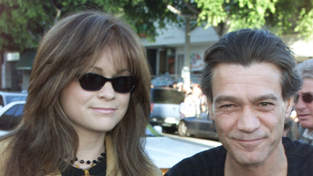 Valerie Bertinelli and Eddie Van Halen smiling