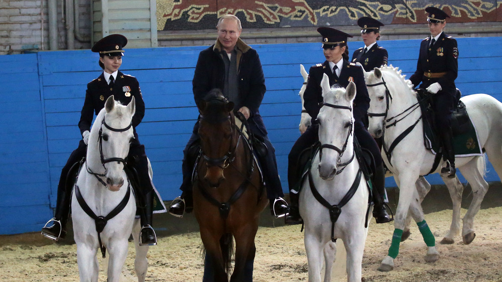 Vladimir Putin on horseback
