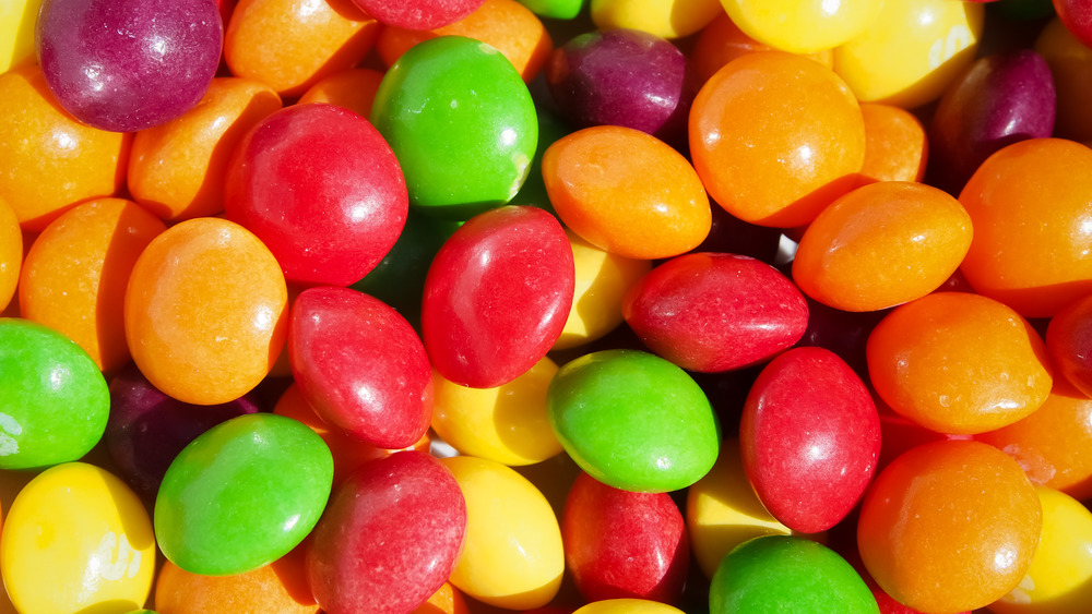 Skittles rainbow colored chewy candy