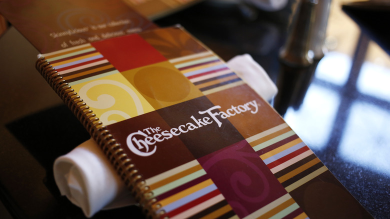 Cheesecake Factory menu