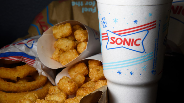 Sonic meal with onion rings