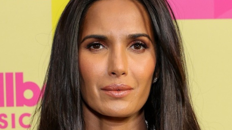 Padma Lakshmi looking serious