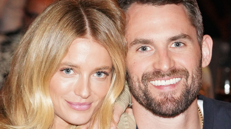 kate bock and kevin love smile