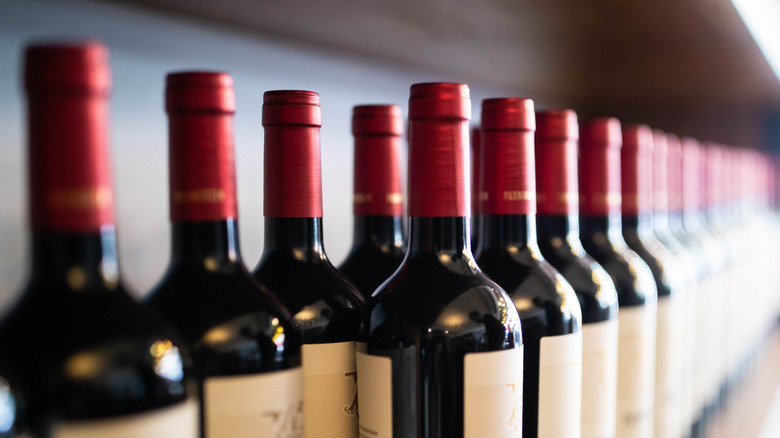 bottles of red wine