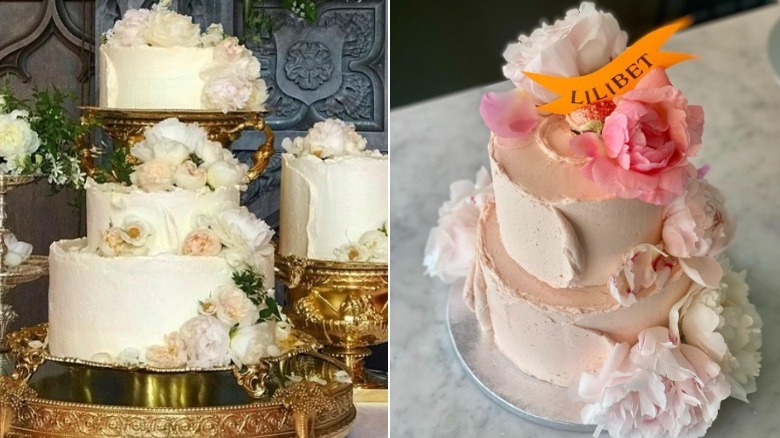 Sussex wedding cake and Lilibet's birthday cake comparison