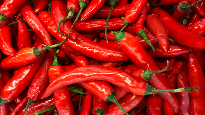 Spicy chili peppers