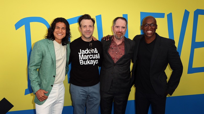 Cristo Fernández, Jason Sudeikis, Brendan Hunt, and Moe Jeudy-Lamour from "Ted Lasso"