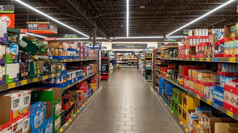 aisle of aldi store