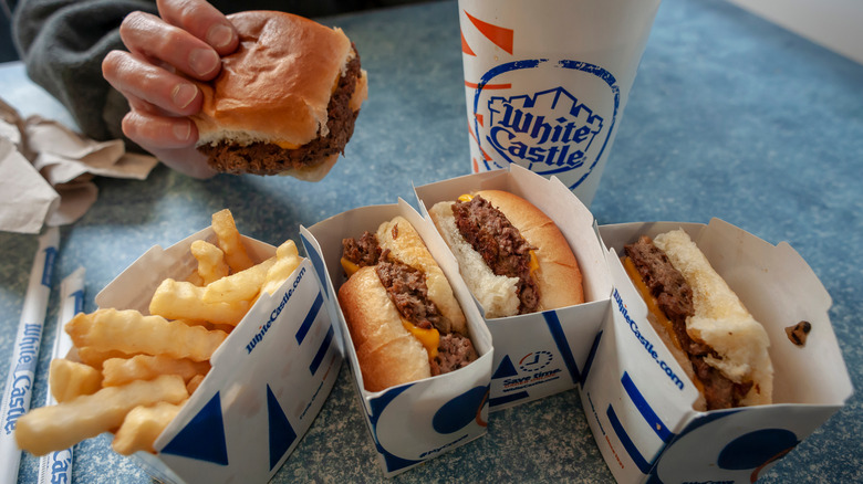 drink sliders french fries from white castle