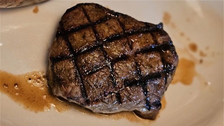 Texas Roadhouse sirloin steak on plate