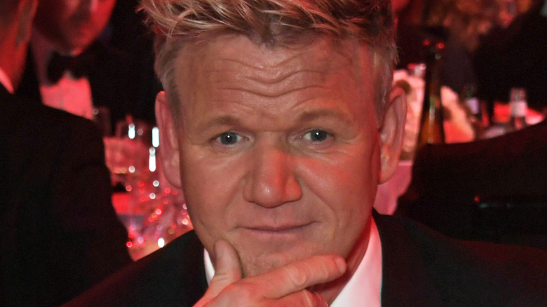 Gordon Ramsay with his chin in hand