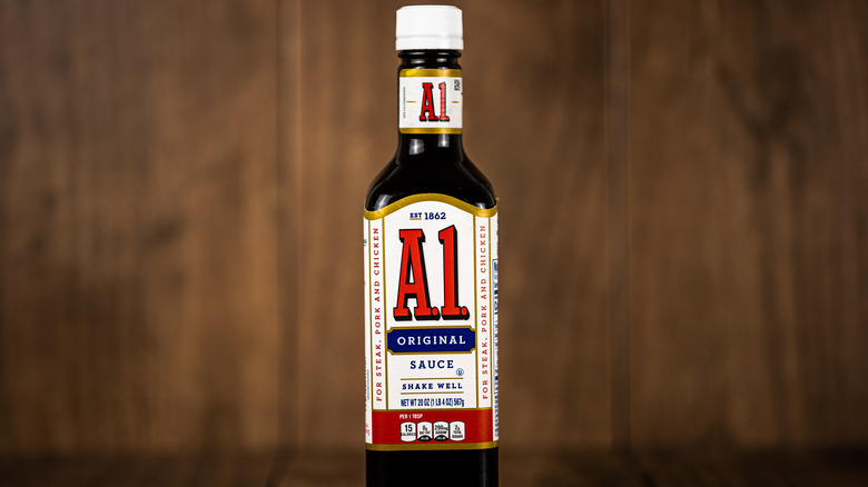A.1. sauce with brown background