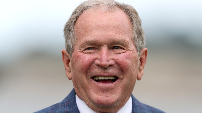 President George W. Bush smiling