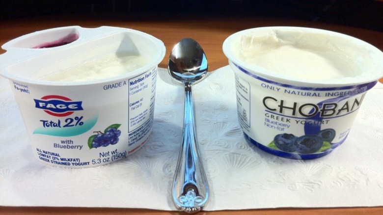 Fage and Chobani Greek yogurt