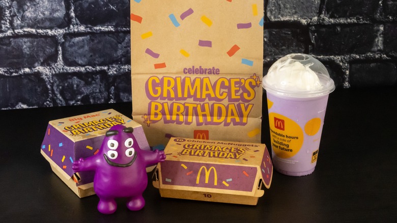 Grimace's birthday Happy Meal