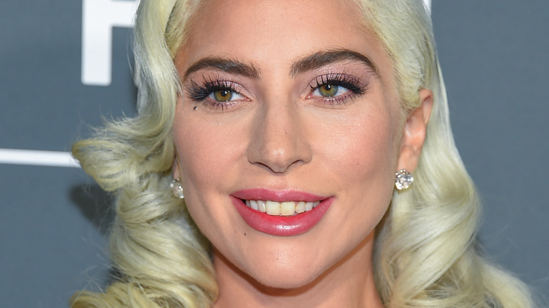 Lady Gaga wearing earrings