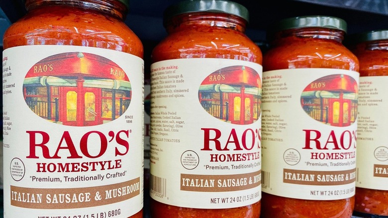 Jars of Rao's sauce