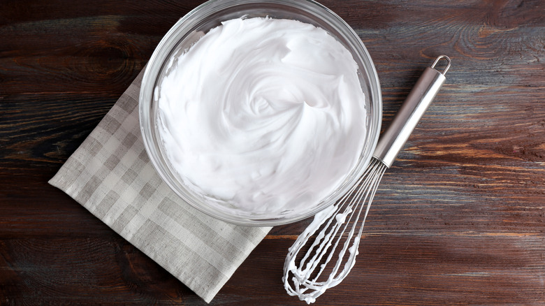 mixing bowl on kitchen towel