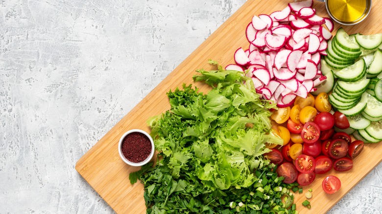 chopped salad ingredients