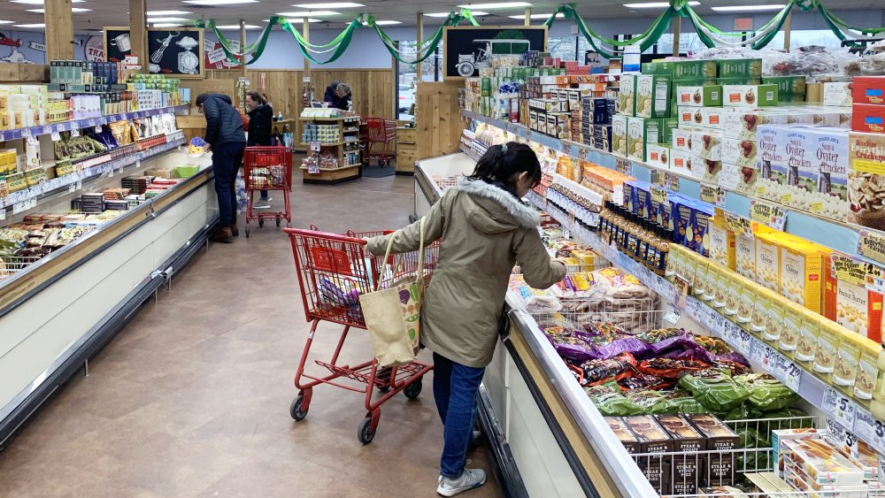 woman shopping inside Trader Joe's