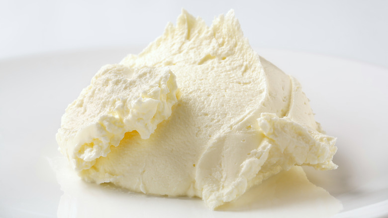 vanilla ice cream on white plate