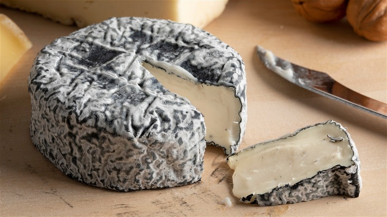 ash-ripened goat cheese