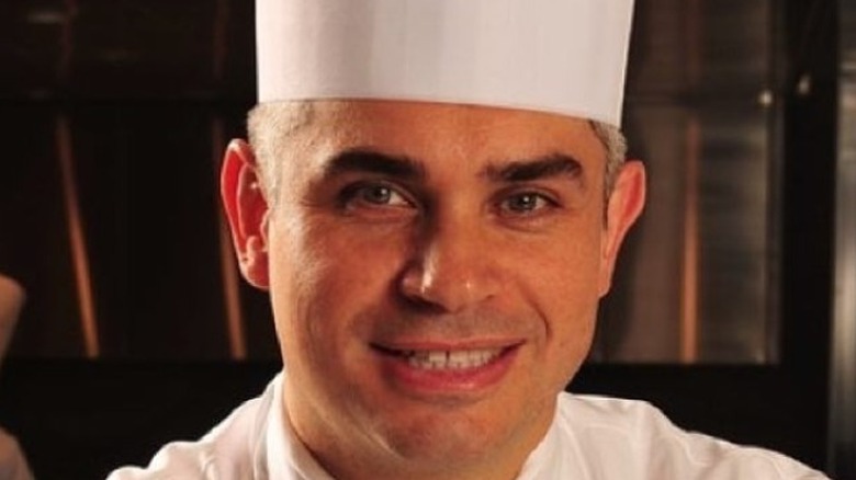 Celebrity chef Benoît Violier in white